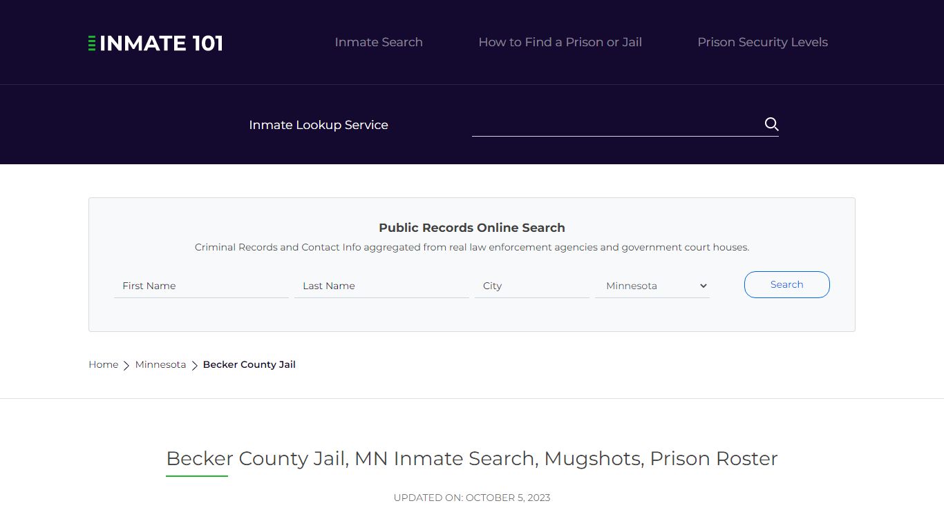 Becker County Jail, MN Inmate Search, Mugshots, Prison Roster